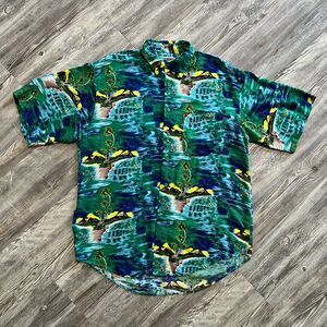 Vintage 80's United Hawaiian Rayon Shirt Korea M